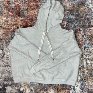 Aerie corded cropped hoodie